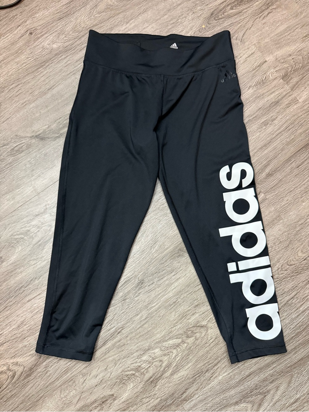Black Athletic capri Leggings - Adidas